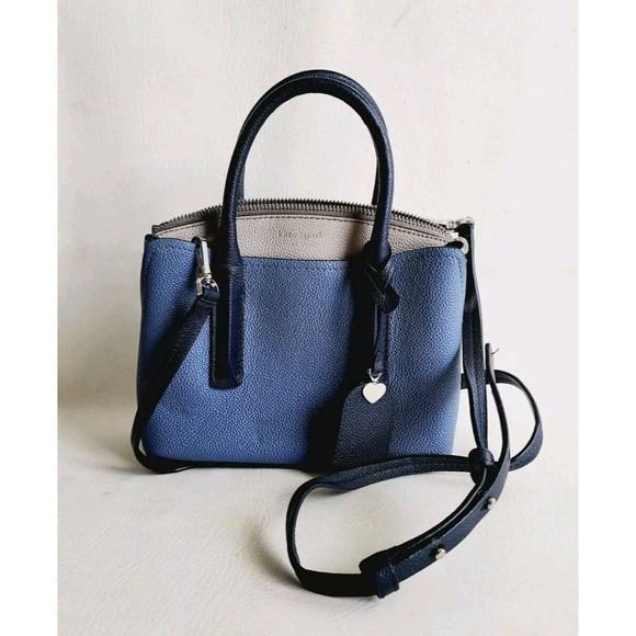 Kate Spade Margaux Mini Crossbody Blue  Cream - Picture 1 of 13